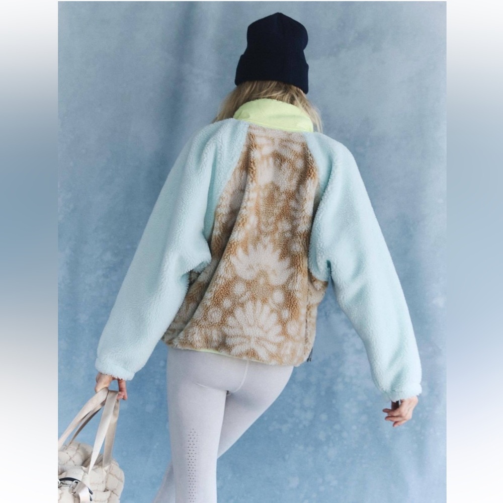 Free People Colorful Fleece Pullover with Neon Accents - Picture 2 of 2